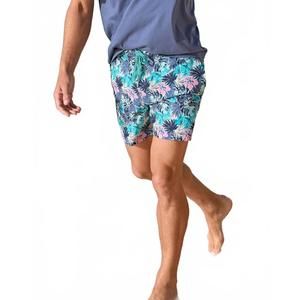 NEW SOUTHERN TIDE men's grand palms swim trunk in simply green